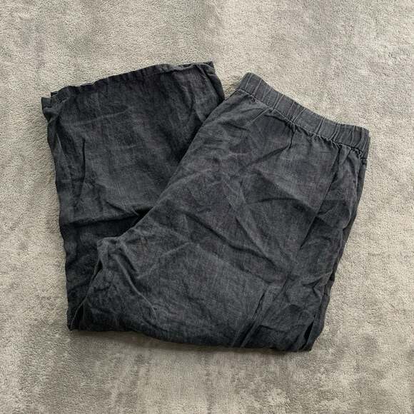 Eileen Fisher Pants - Eileen Fisher Pants Women 1X Pull On Faded Black Capsule Minimalist Linen Boho